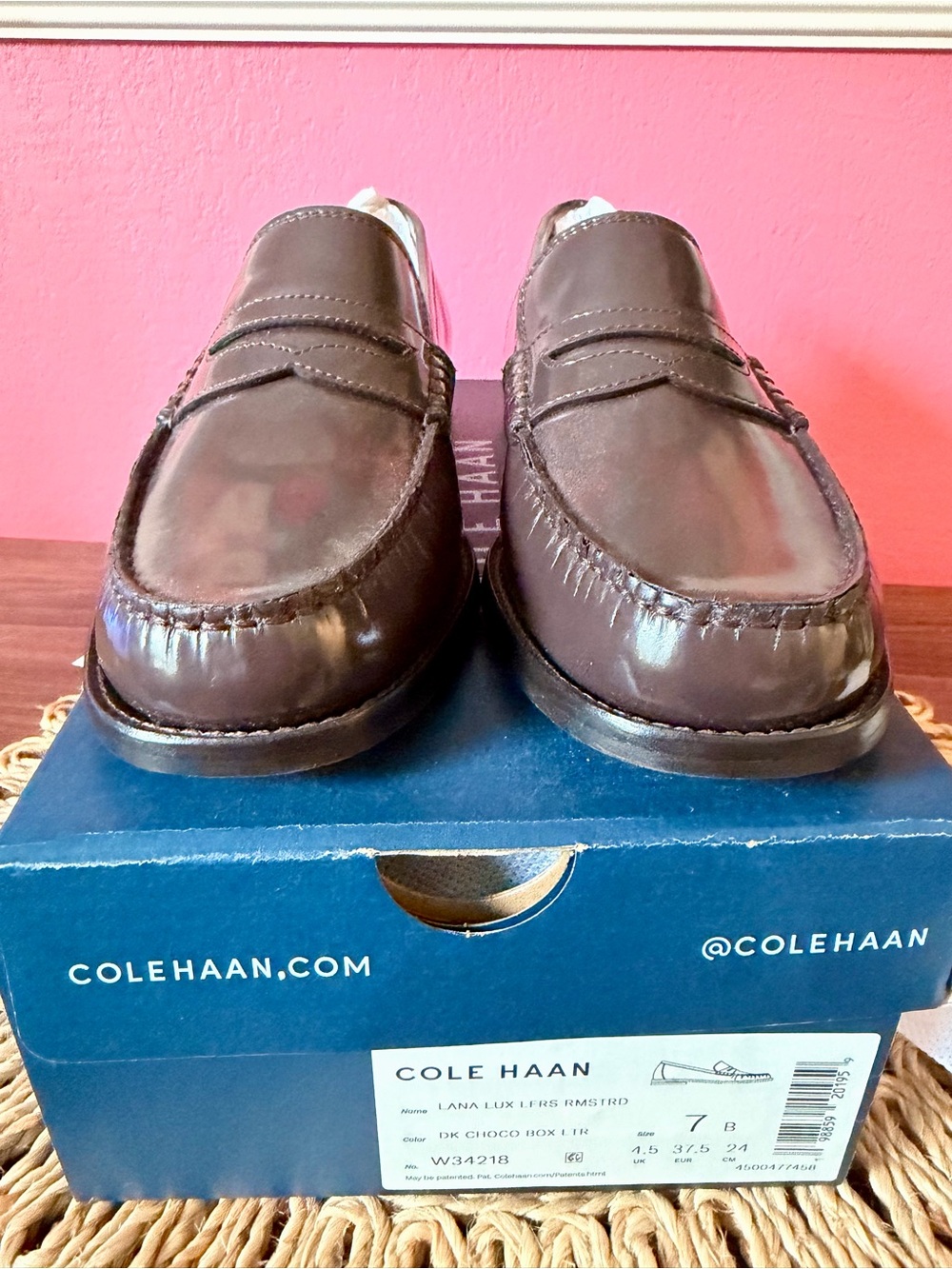 Cole Haan Women’s Brown Leather Penny Loafers